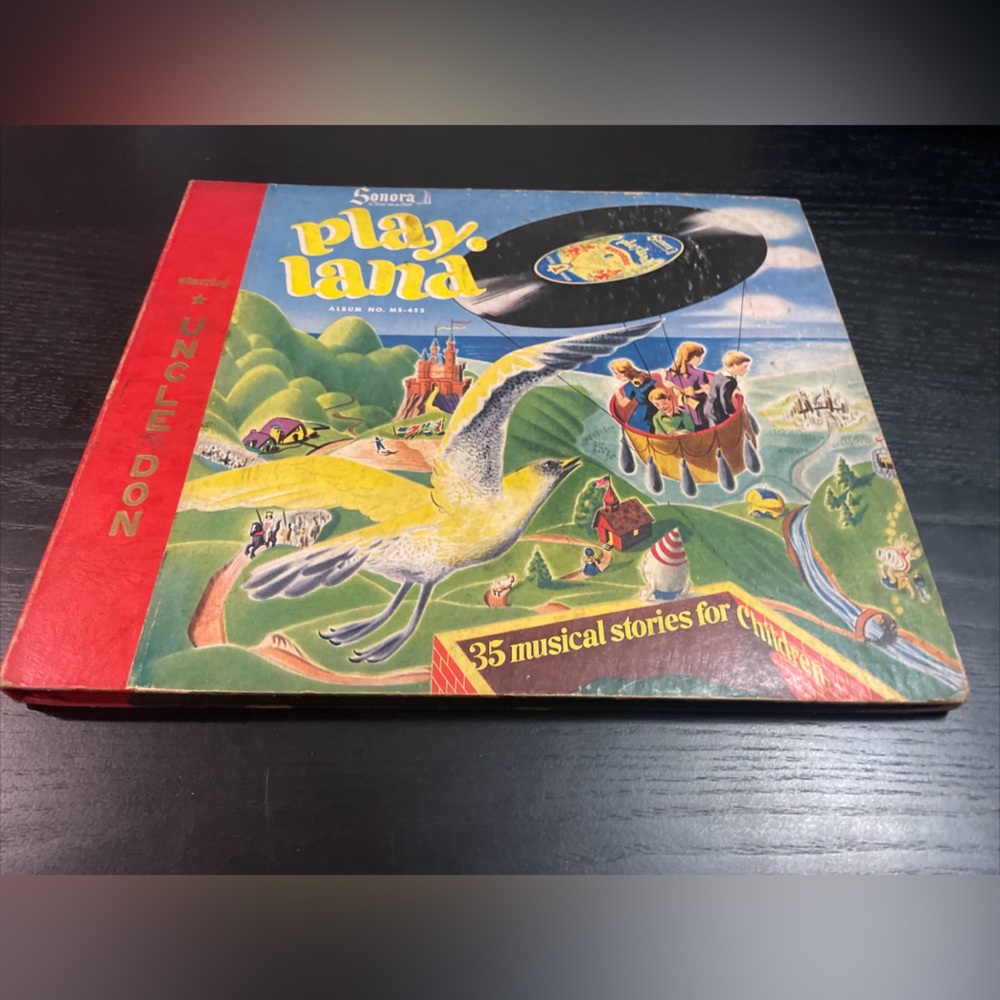 UNCLE DON -- Three 78's & Album -- PLAY-LAND-- Sonora Set # MS-452